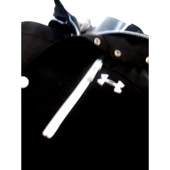 MENS UNDER ARMOUR M SOFT SHELL COAT LINED BLACK HOODED COAT go by measurement - Picture 10 of 13